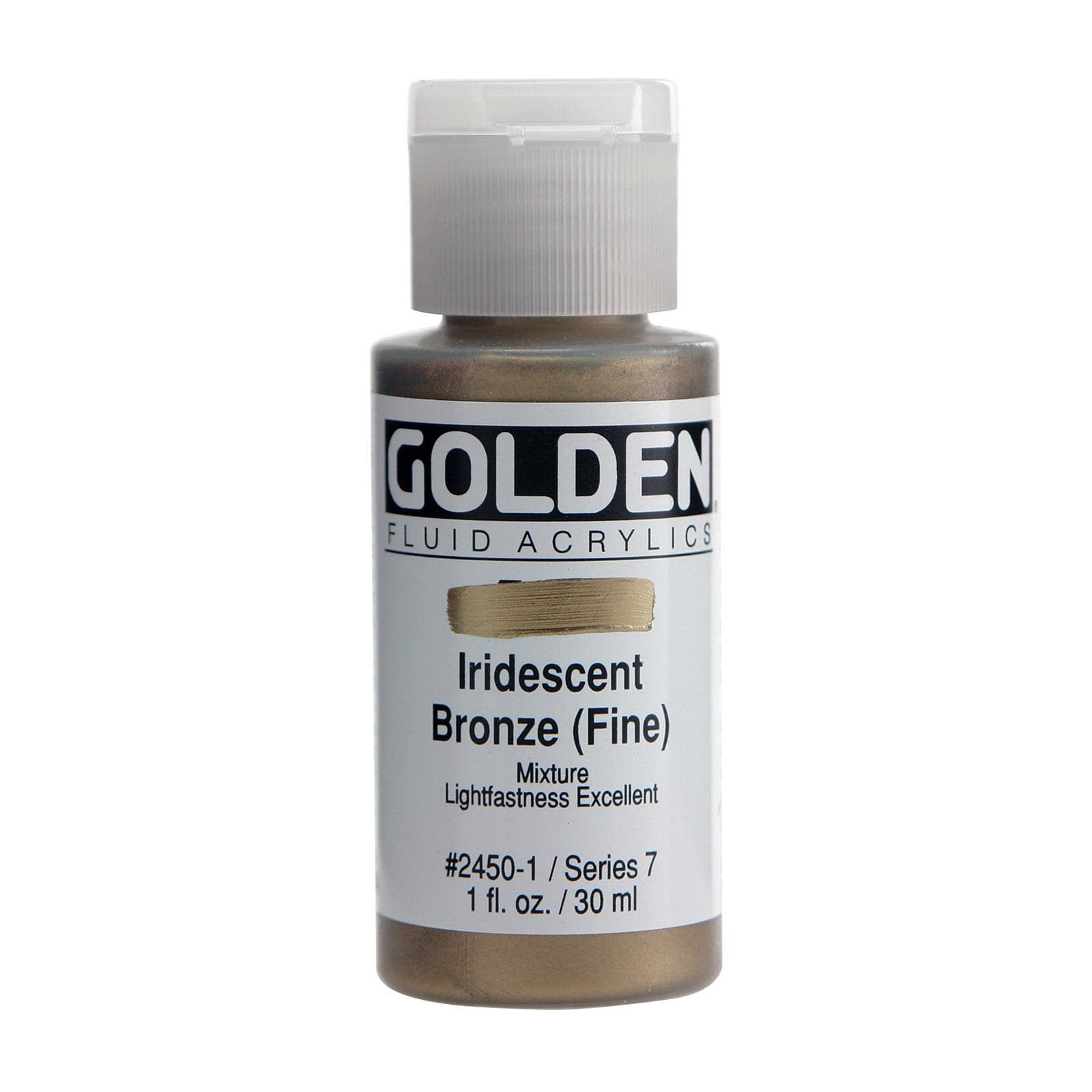 Golden Fluid Acrylic Iridescent Bright Gold (Fine) 8 oz