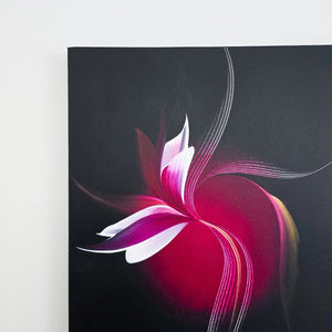 Bloodmoon painting by Rinske Douna - abstract acrylic art