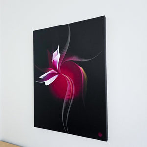 Bloodmoon painting by Rinske Douna - abstract acrylic art