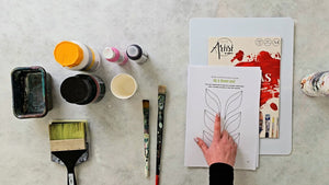 Botanical Brushstroke Mastery Course painting by Rinske Douna - abstract acrylic art