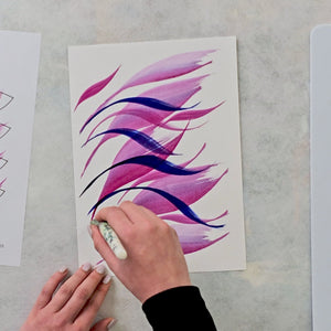 Botanical Brushstroke Mastery Course painting by Rinske Douna - abstract acrylic art