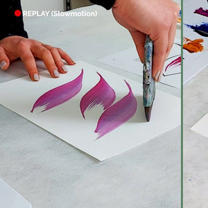 Botanical Brushstroke Mastery Course painting by Rinske Douna - abstract acrylic art