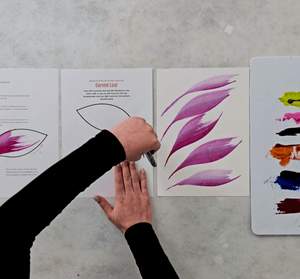 Botanical Brushstroke Mastery Course painting by Rinske Douna - abstract acrylic art