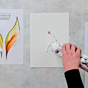 Botanical Brushstroke Mastery Course painting by Rinske Douna - abstract acrylic art