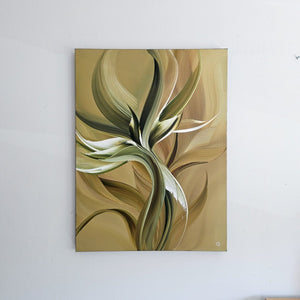 Golden days painting by Rinske Douna - abstract acrylic art