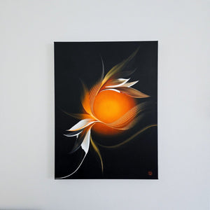 Golden Hour painting by Rinske Douna - abstract acrylic art