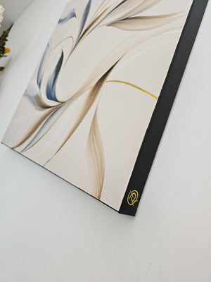 Held by Dusk painting by Rinske Douna - abstract acrylic art