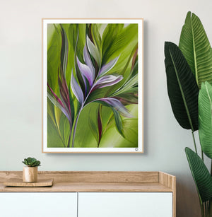 In the Heart of Greens II painting by Rinske Douna - abstract acrylic art