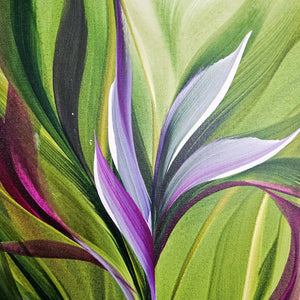 In the Heart of Greens I painting by Rinske Douna - abstract acrylic art