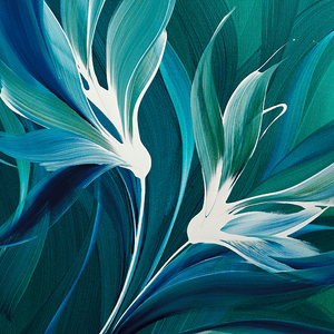 Piece of Paradise II painting by Rinske Douna - abstract acrylic art