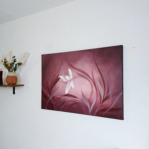 Where it lingers painting by Rinske Douna - abstract acrylic art