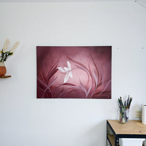 Where it lingers painting by Rinske Douna - abstract acrylic art