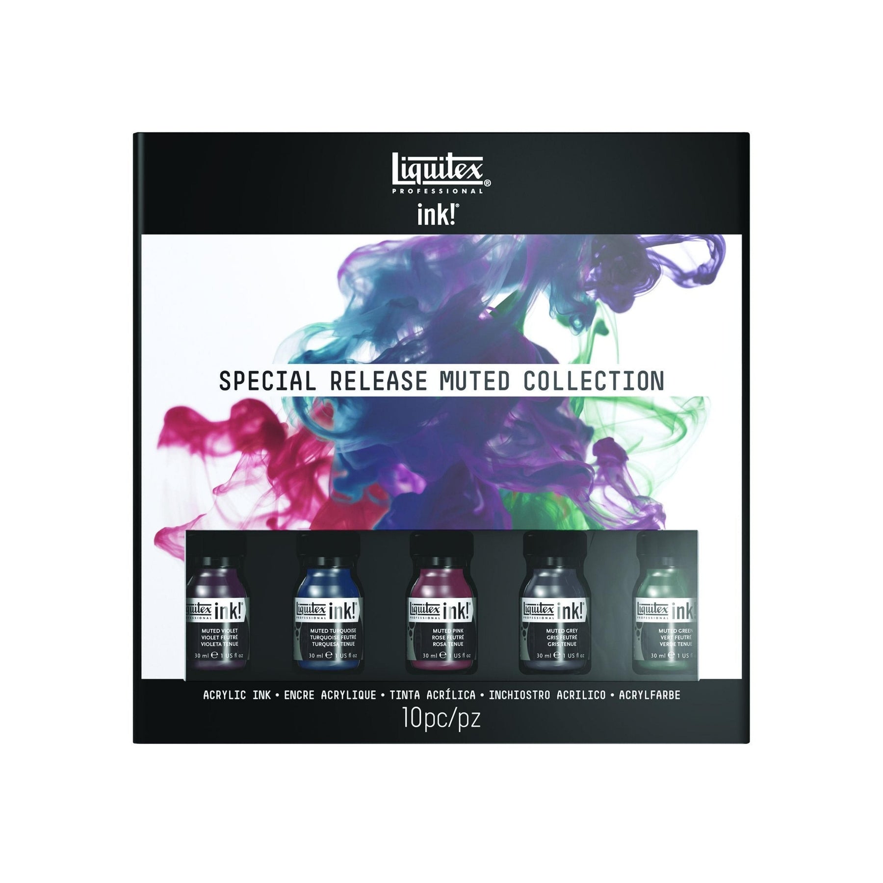 Professional Acrylic Ink | Muted Color Set, 5-Colors
