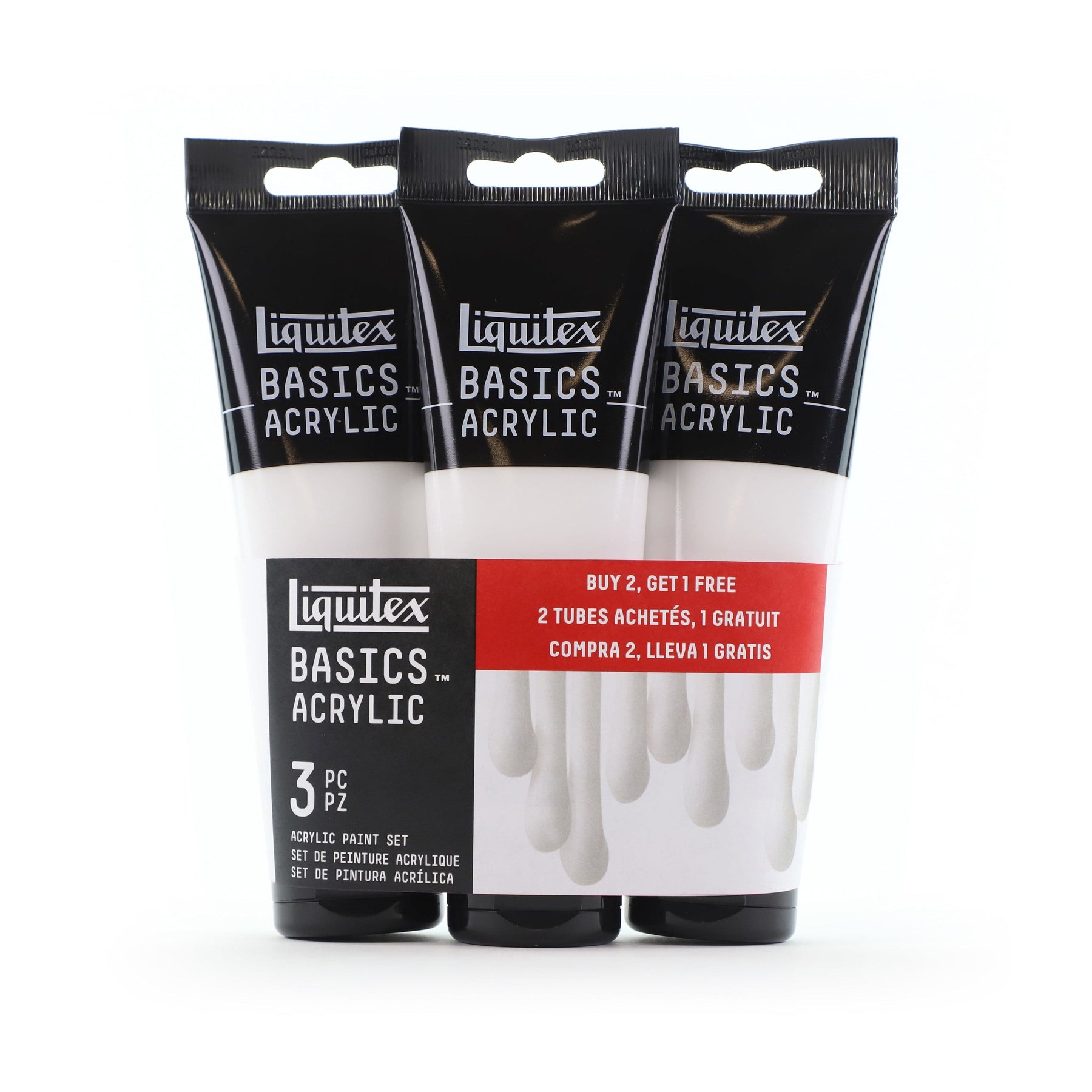 BASICS Acrylic Titanium White Triple Pack, 4 oz. Tube, 3/Pkg.