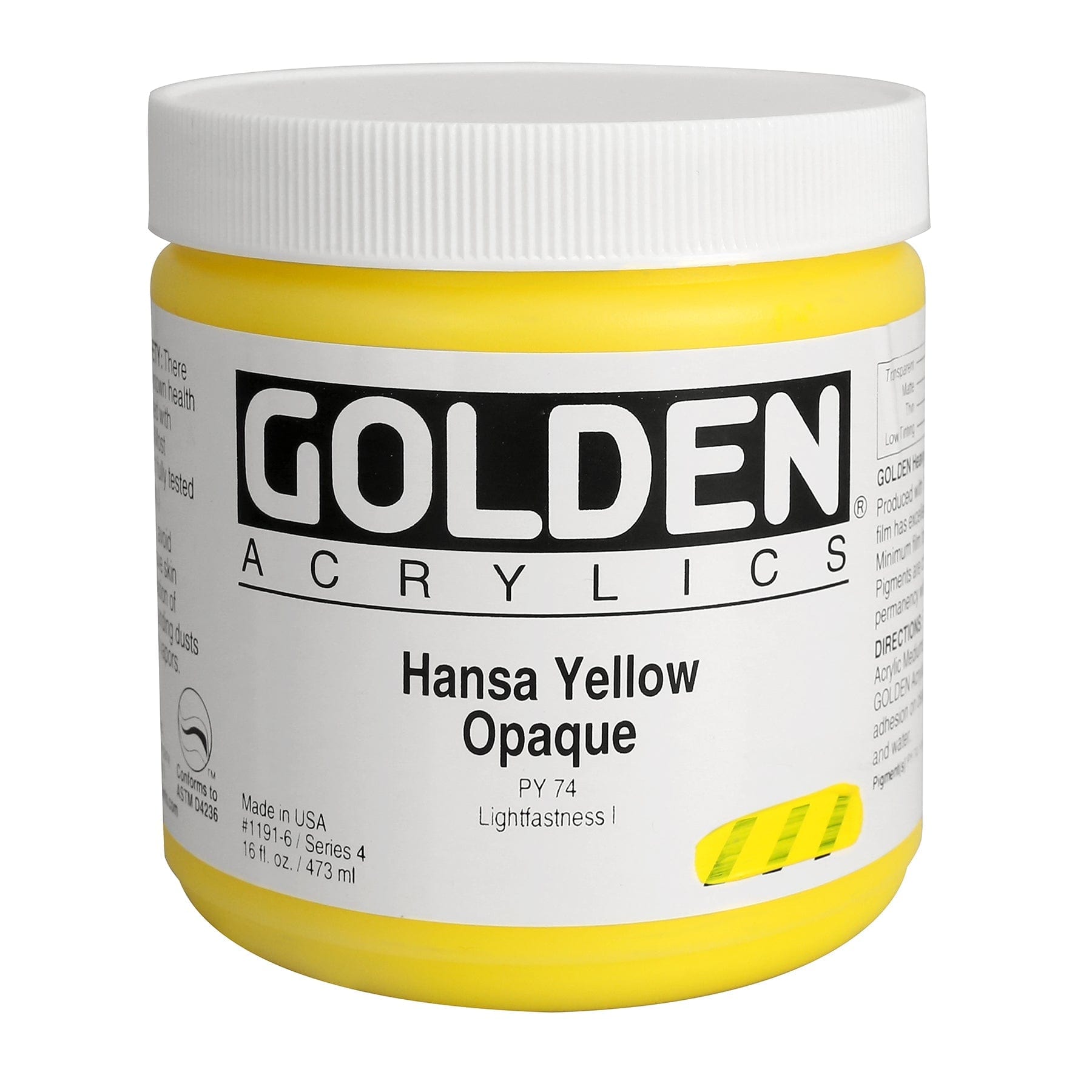 Heavy Body Acrylics 16 oz Jars