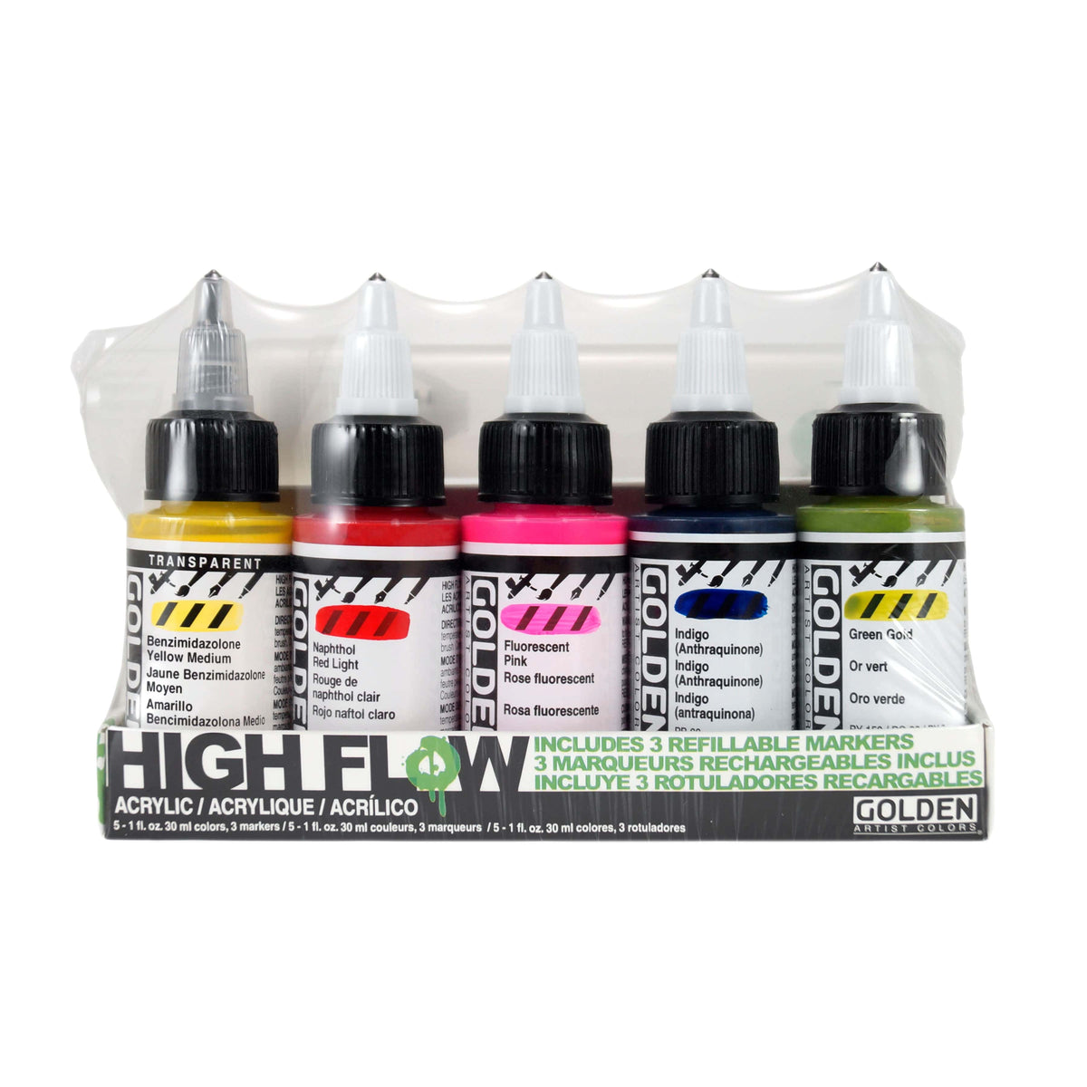 High Flow Acrylics & Refillable Marker Set