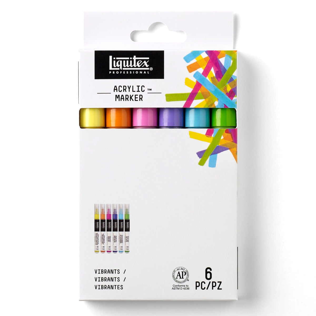 Vibrant Paint Marker Set, 6-Colors