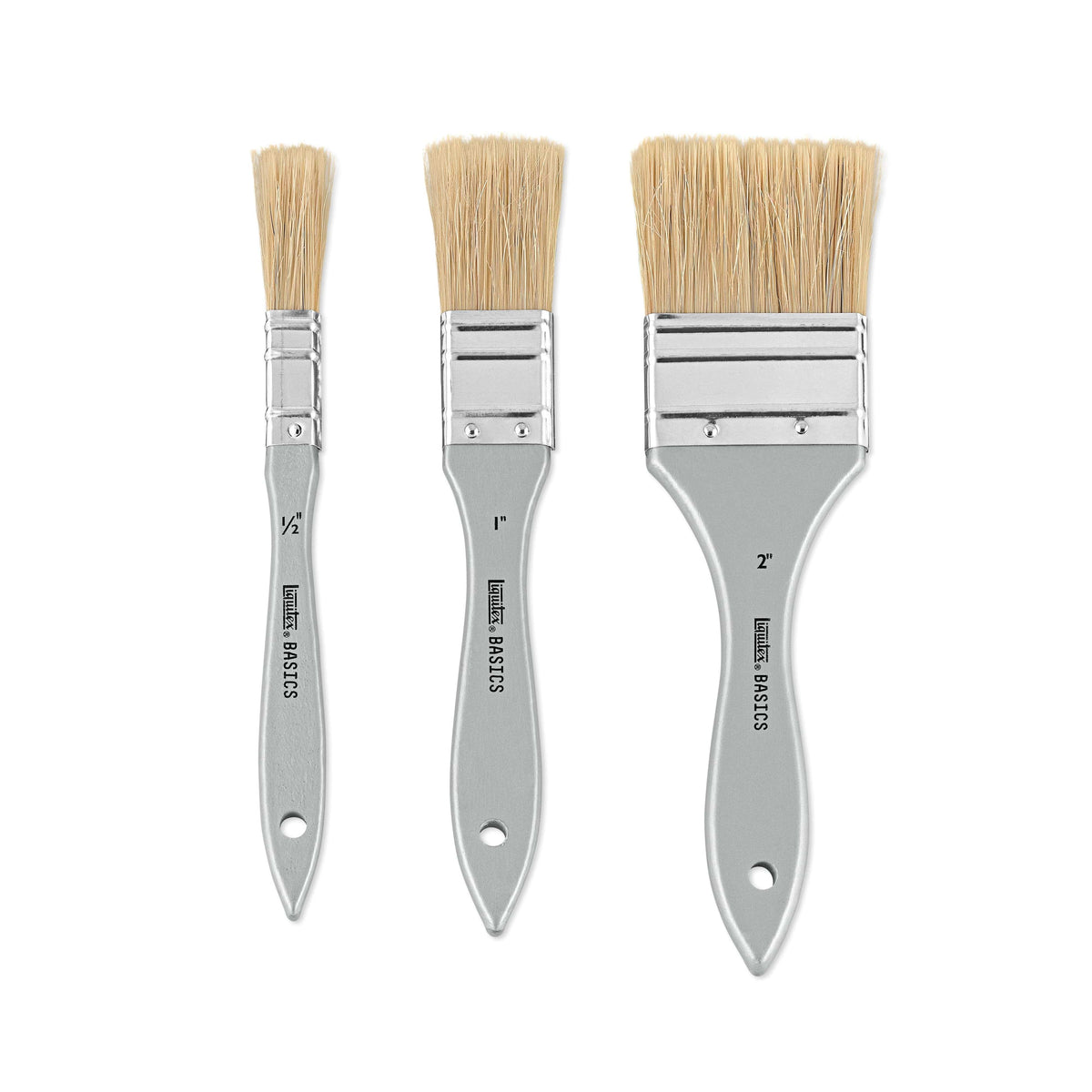 BASICS Natural Hair Brush Set, 3-Brush Set