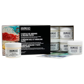 Acrylic 6 Gels & Molding Pastes Set
